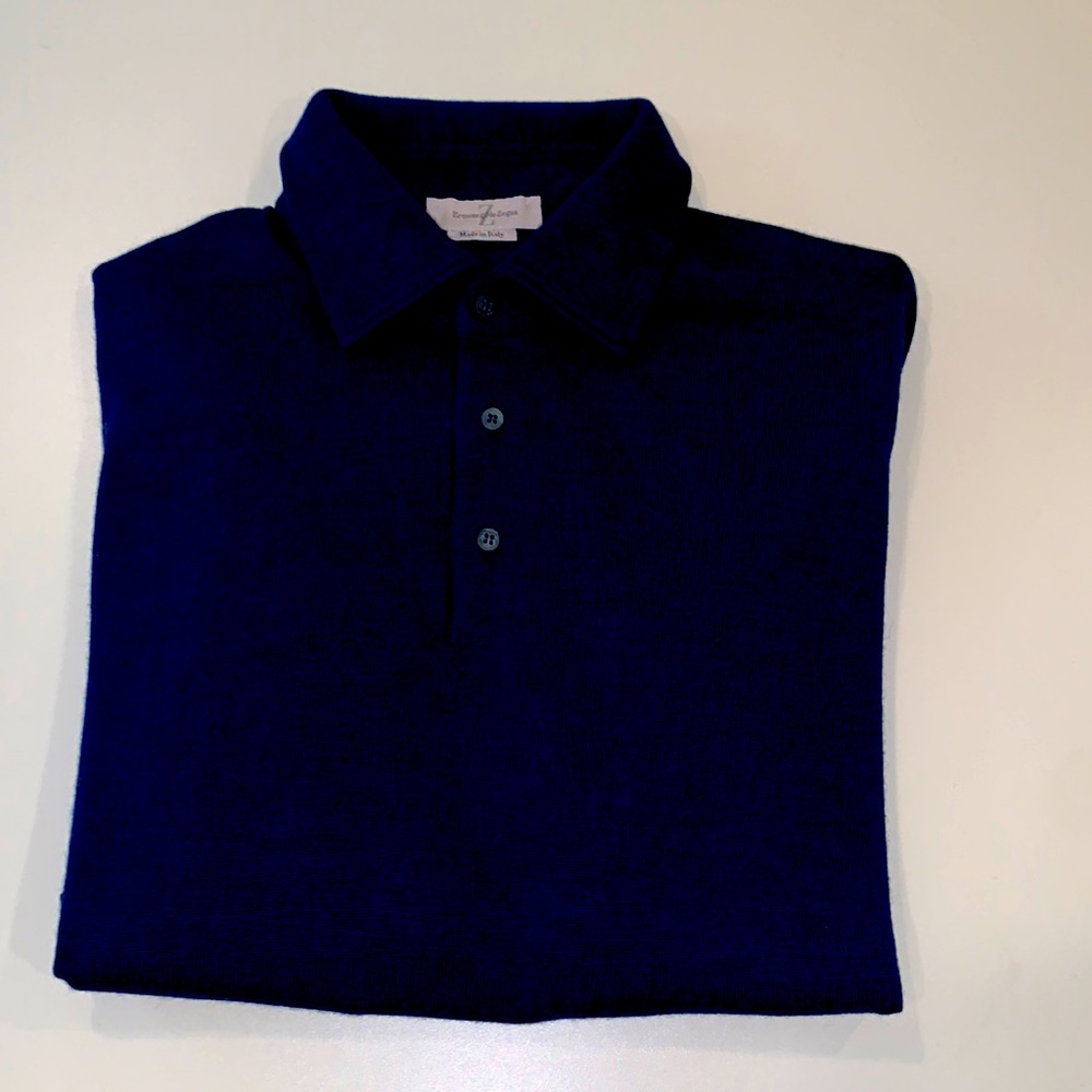 Ermenegildo Zegna sweater. 3 button. Dark blue. Size 56 XXL. Great condition!